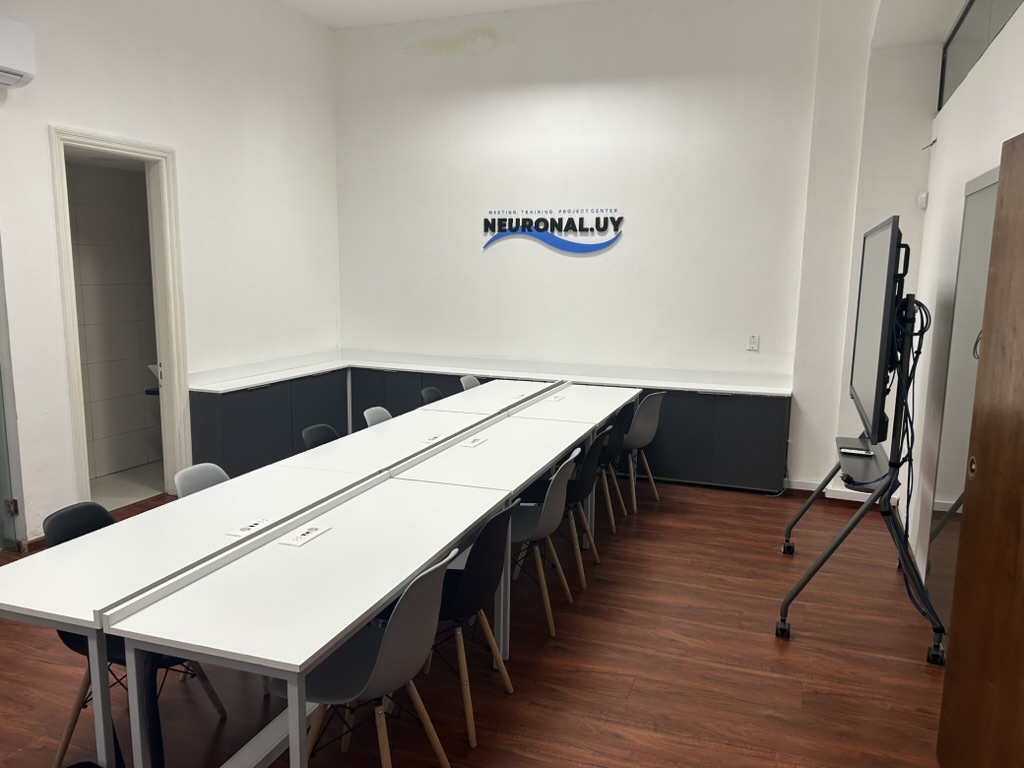 Vista lateral de la sala